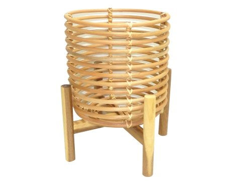 Rattan cane planter